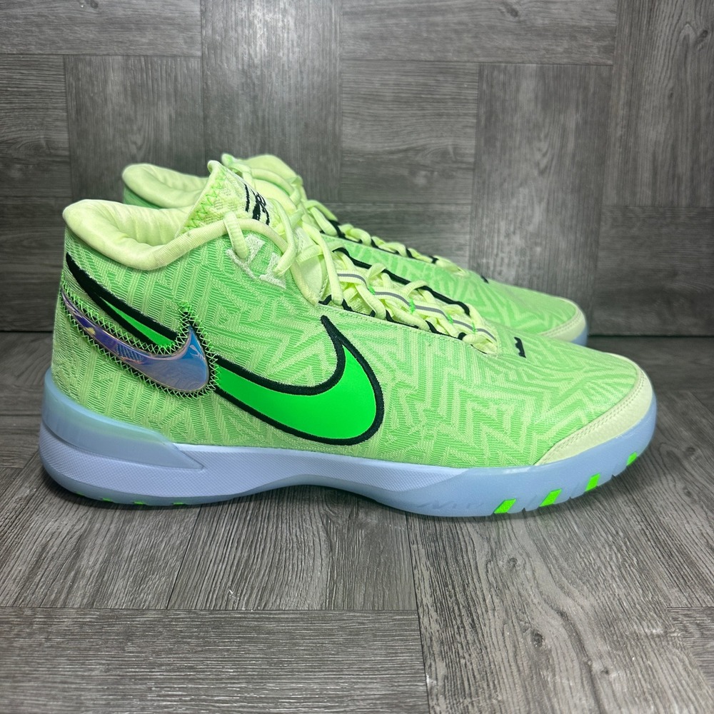 Nike Basketball Shoes LeBron 21 Mens 12.5 Volt Green Geometric HF0712-700 NEW